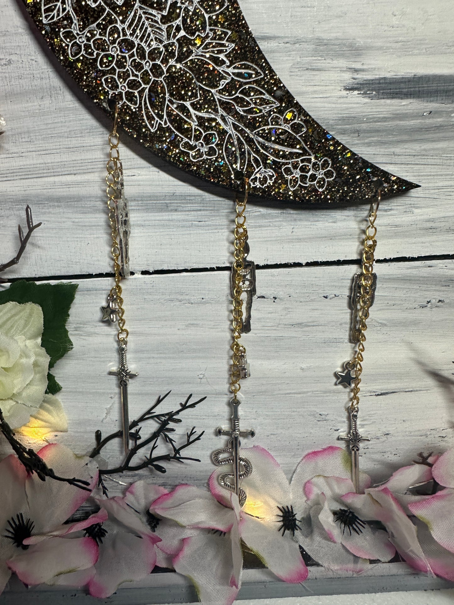 Moon hanging